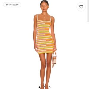 Revolve camila coelho knit crochet dress